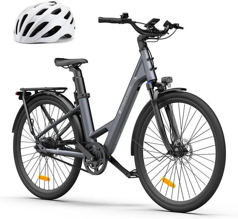 ADO E-Bike Air28 Pro Elektrofahrrad,Pedelec Riemenantrieb,Citybike,e Bike 28 Zoll, 2 Gang, Automatikschaltung, Bafang Heckmotor, Gepäckträger, ebike Damen/Herren